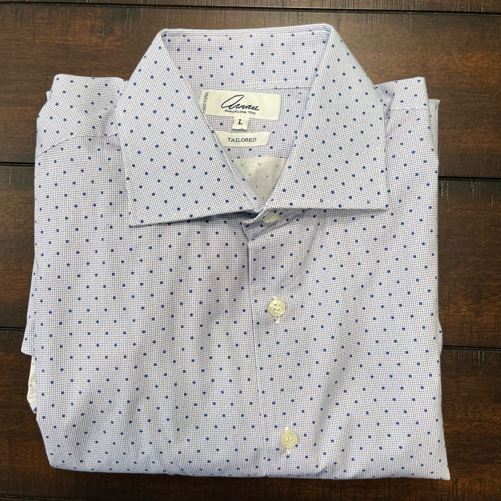 ARNAU Barcelona Blue Polka Dot Shirt